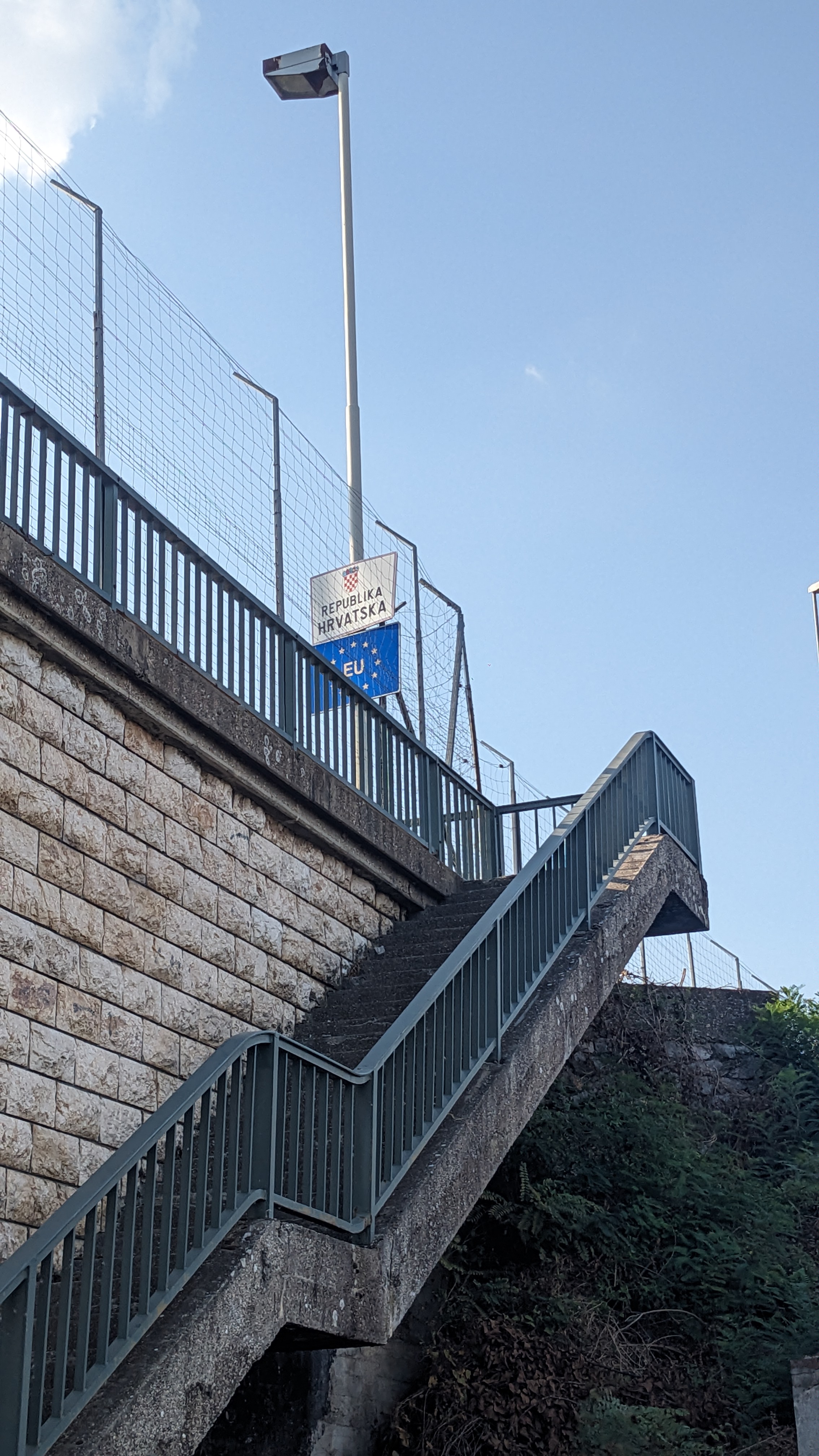 stairs to bridge (now unused)